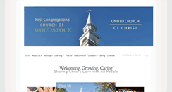 Desktop Screenshot of firstchurchwoodstock.org